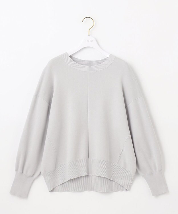 ANY SIS 【洗える】フロントライン ニット ミントグレー