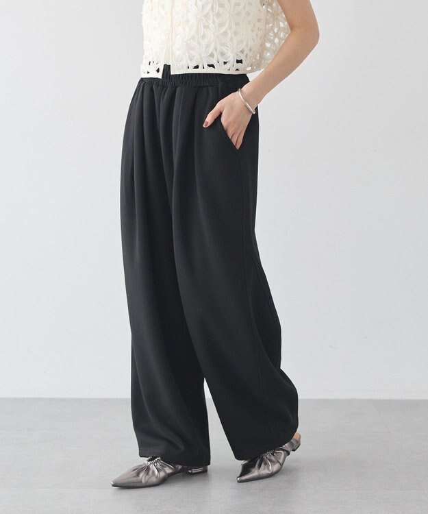 earth music&ecology イージーコクーンパンツ Black