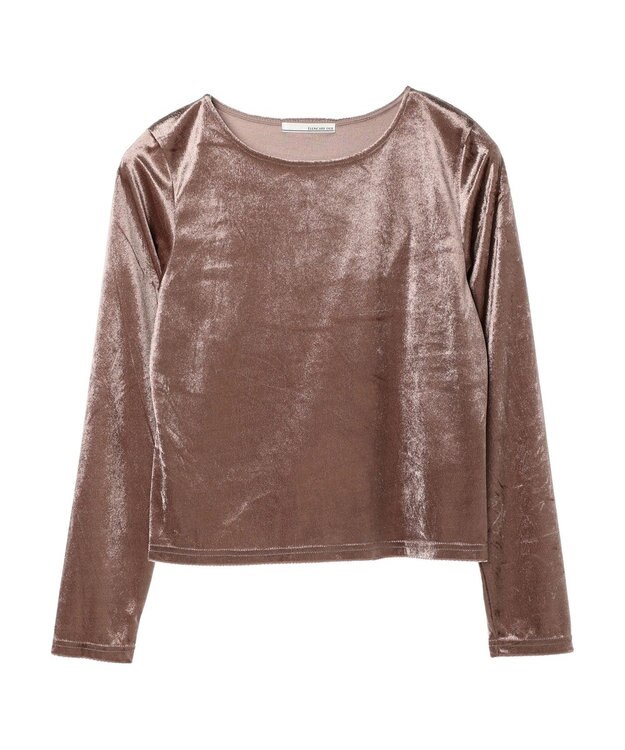 Green Parks ・ＥＬＥＮＣＡＲＥ　ＤＵＥ　ベロアクルーロングＴＥＥ Mocha