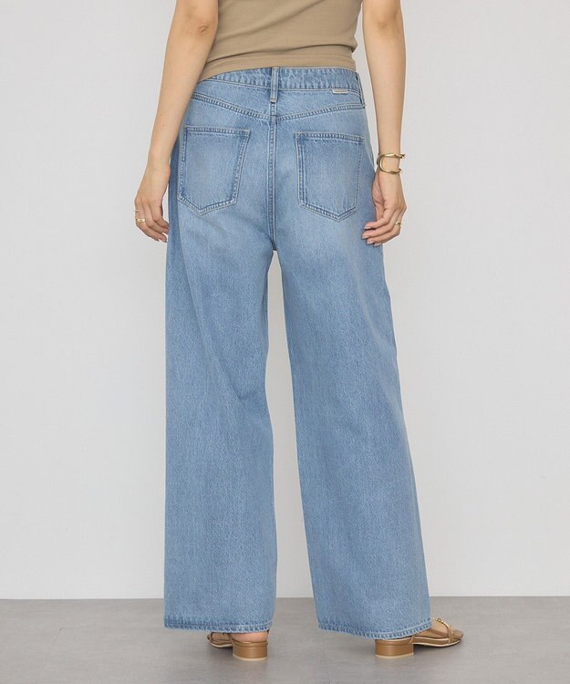AMERICAN HOLIC ダメージワイドデニム Light Indigo