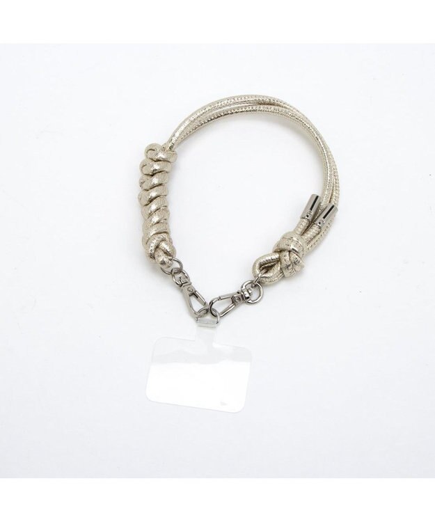 UNBILLION ペルケ perche / ドット刺繍ジャバラチャームウォレットショルダー ゴールド