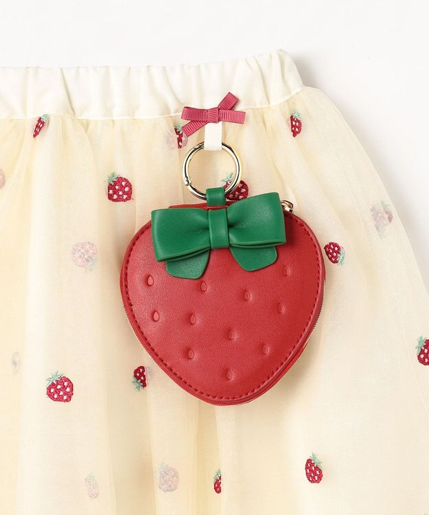 ANY KIDS 【Strawberry Collection】総刺繍 いちごチュールスカート エクリュ