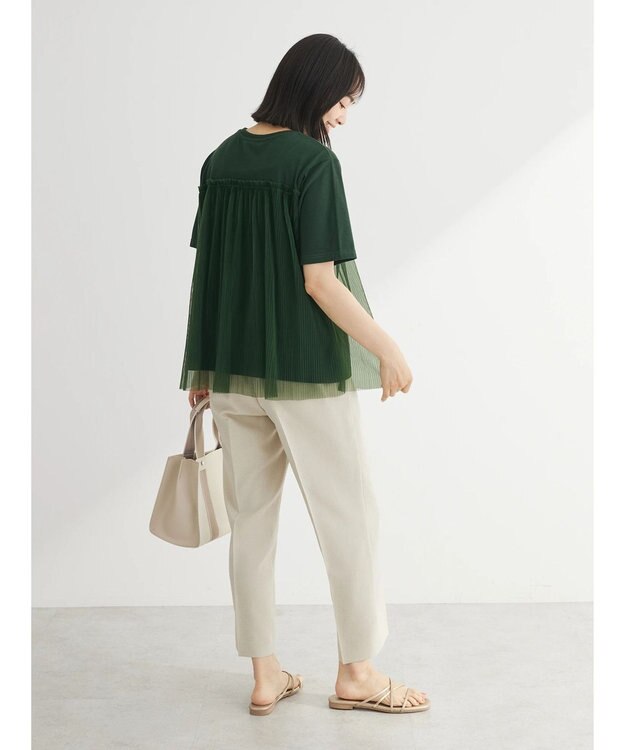 Green Parks プリーツチュールドッキングプルオーバー Green