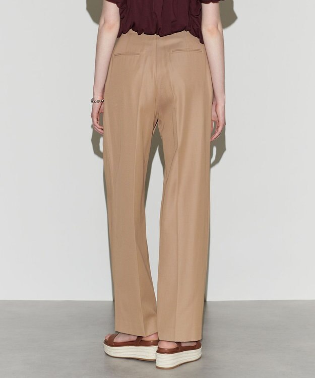 NAVE 【Nave　洗える】バルキーツイル   タックパンツ キャメル系