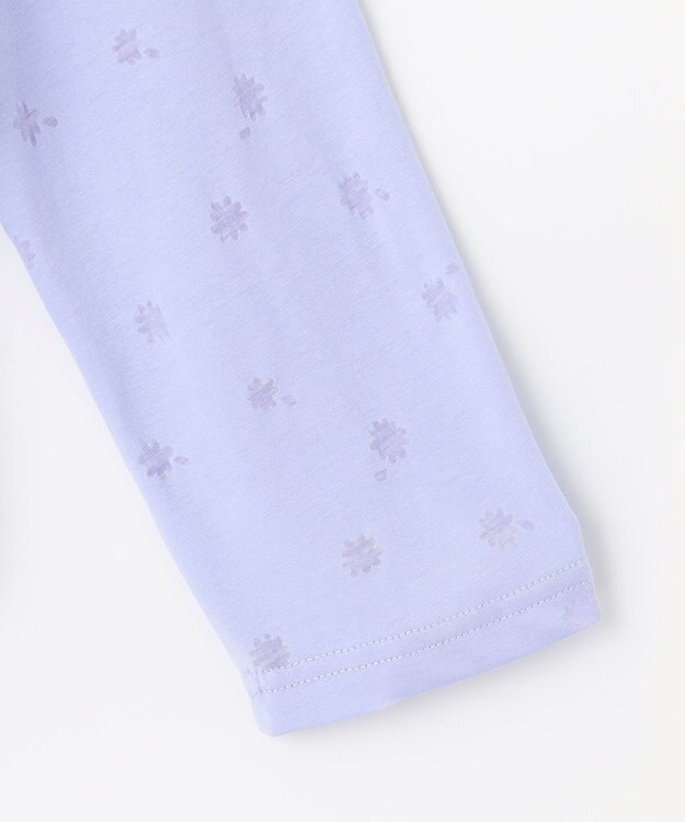 組曲 KIDS 【UVケア】【150-160cm】フラワーオパール パーカー サックスブルー系