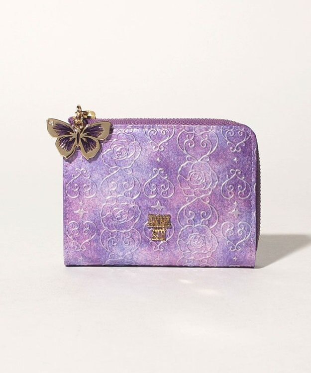 ANNA SUI ローズハート マルチケース ラベンダー
