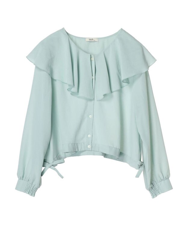 earth music&ecology ラッフルシアードロストブラウス Mint
