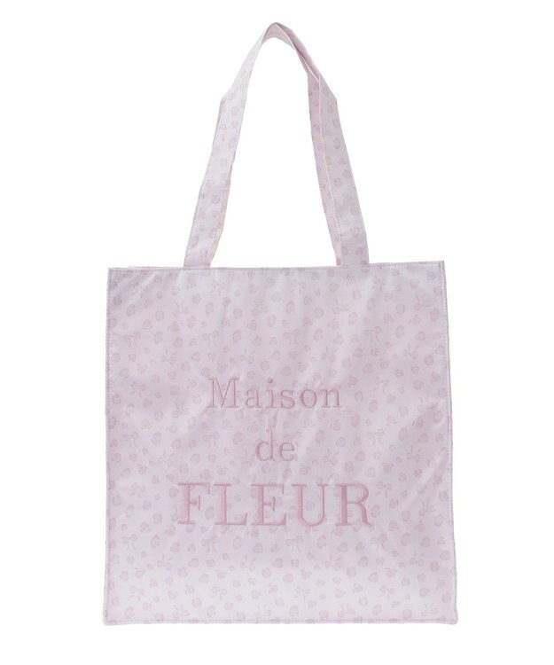 Maison de FLEUR リボンレオパードスクエアトートバッグ Light Pink