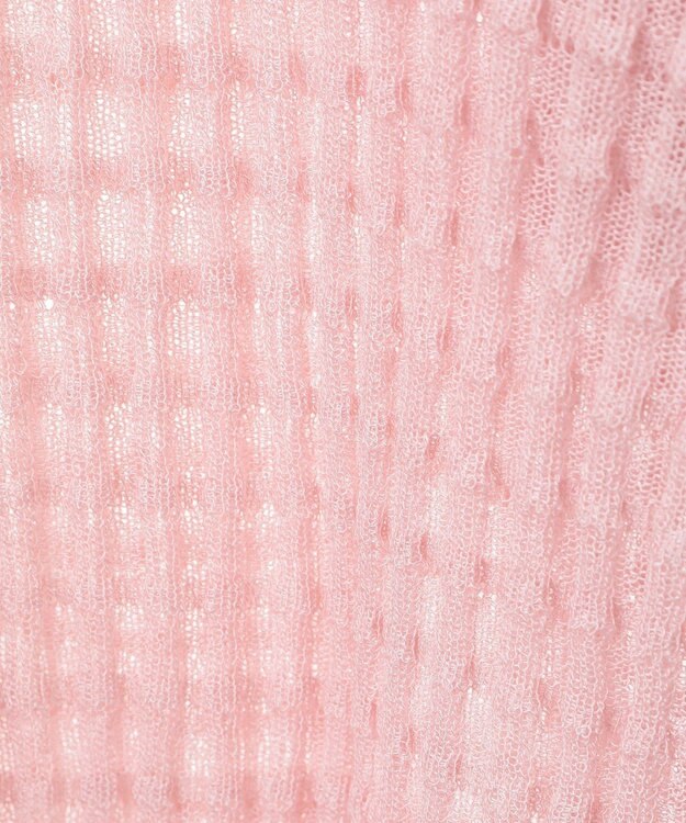 earth music&ecology シアーチェックカーディガン Pink