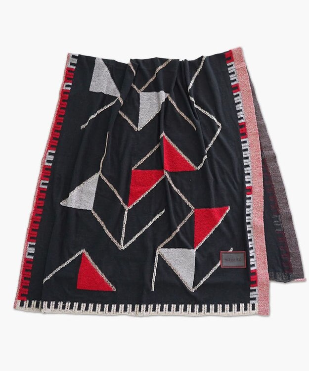 nitorito 【UNISEX】迷路 ストール black