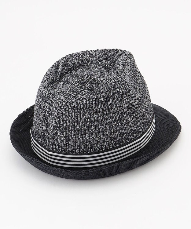 JOSEPH ABBOUD 【洗える】ウォッシャブル バイカラー ハット ネイビー系