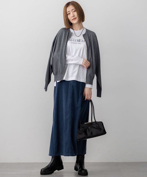 23区 【洗える】ロゴプリント コットン Tシャツ ホワイト系