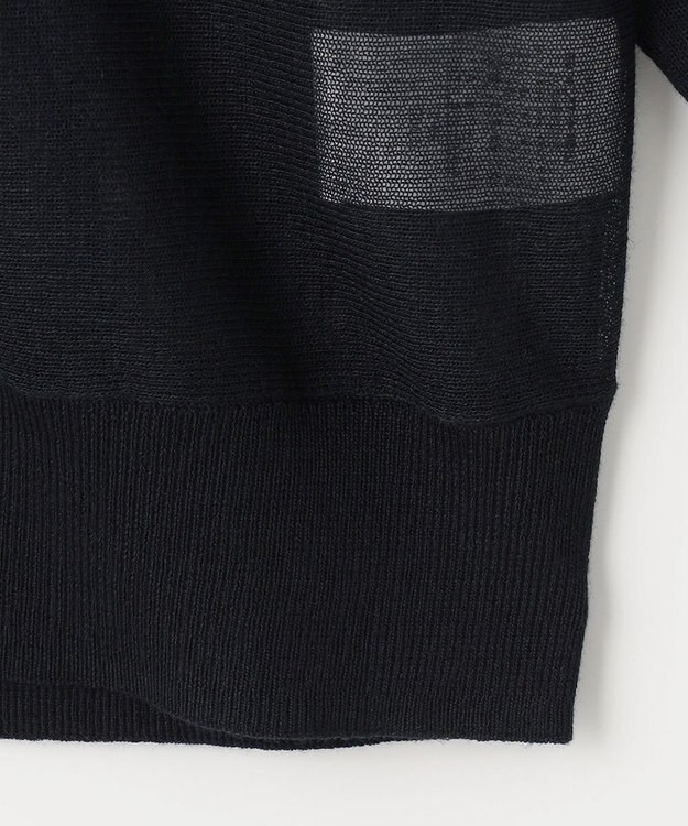 ANY SIS 【洗える】シアークルー カーディガン ネイビー