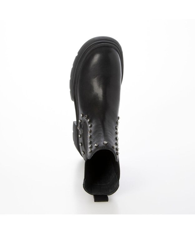 MODE ET JACOMO <carino>サイドゴアビジューショートブーツ ブラック