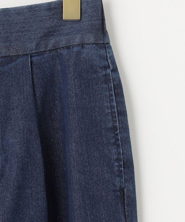 組曲 ライトデニム テーパードクロップドパンツ ネイビー系