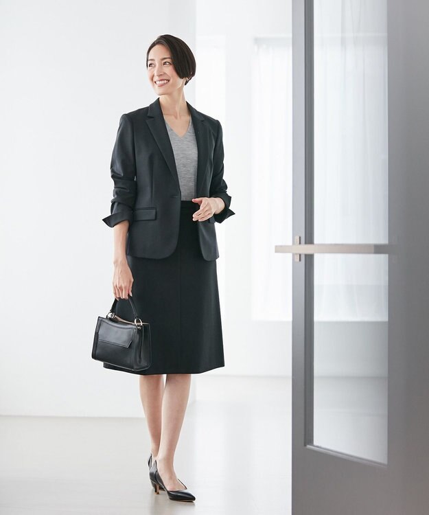 自由区 【Sサイズ有】360°FREE ウォッシャブル スカート ネイビー系