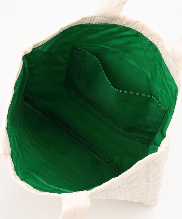 LA BAGAGERIE バイカラー　キルティングビッグトート アイボリー