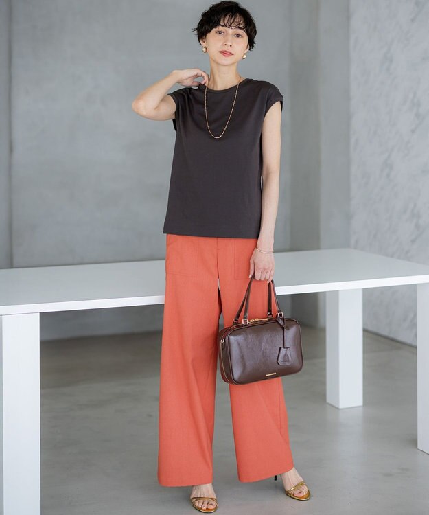 23区 【吸水速乾/UVカット/洗える】ボディシェルドライオックス ベイカー パンツ ライトオレンジ系