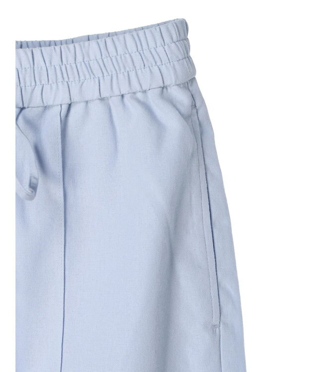 Green Parks 綿麻混イージーワイドパンツ Grayish Blue