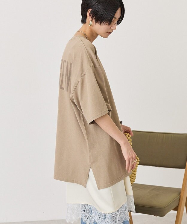 AMERICAN HOLIC バックロゴルーズＴシャツ Beige