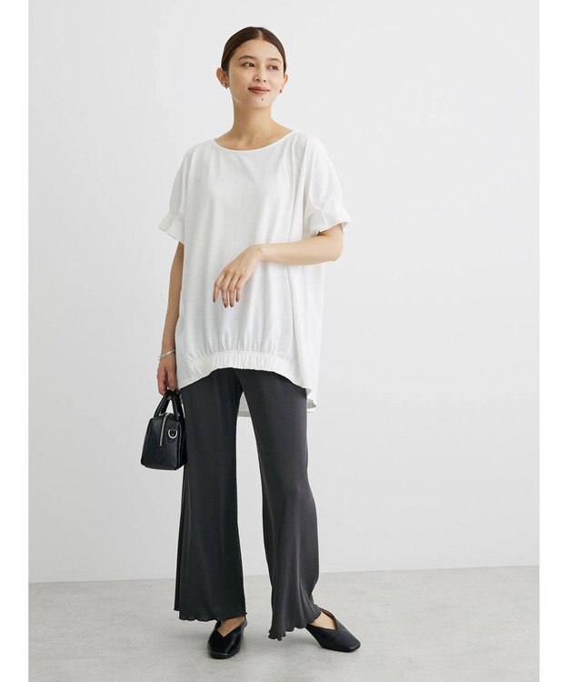 Green Parks プリーツ風カットパンツ Charcoal Gray