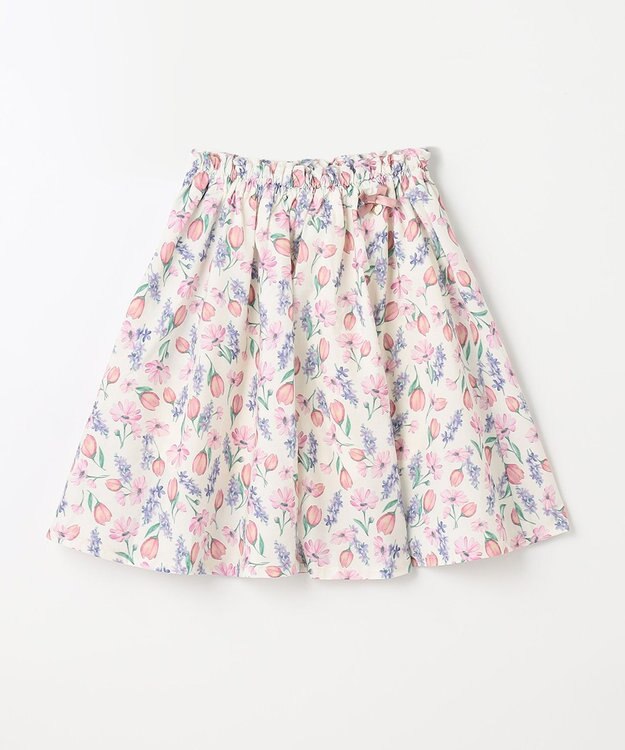 ANY KIDS 花柄 スカパン オフホワイト系花柄