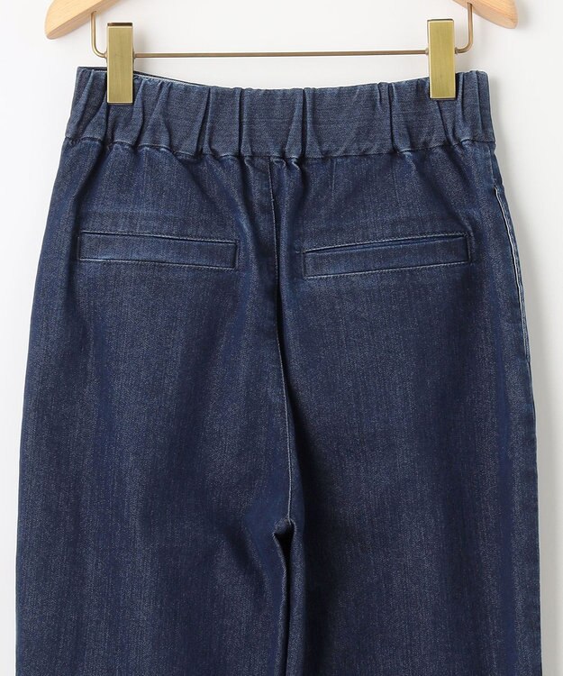 組曲 ライトデニム テーパードクロップドパンツ ネイビー系
