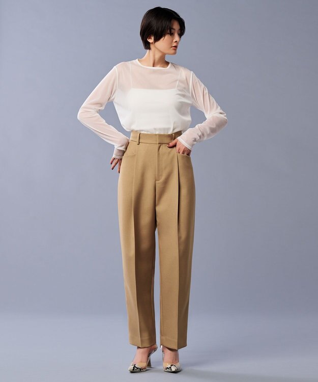 uncrave トリコットシフォン クルーネック カットソー（uncrave STANDARD） オフ