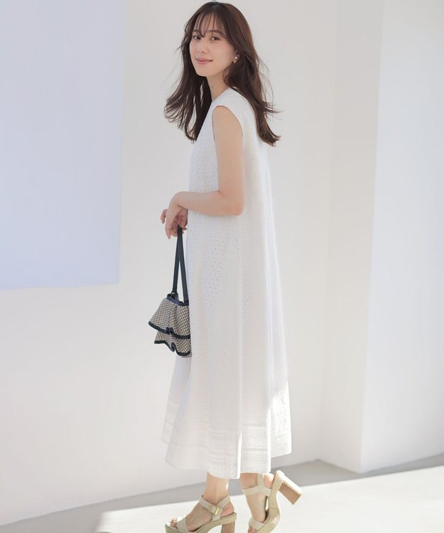 組曲 【先行予約】エンブロイダリーレース ワンピース ホワイト系