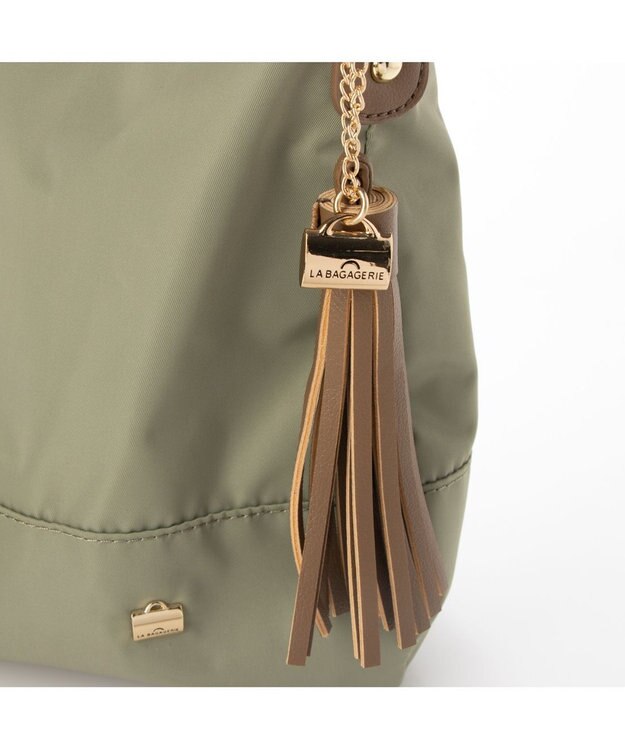 LA BAGAGERIE ナイロン　2wayショルダーバッグ ライトグリーン