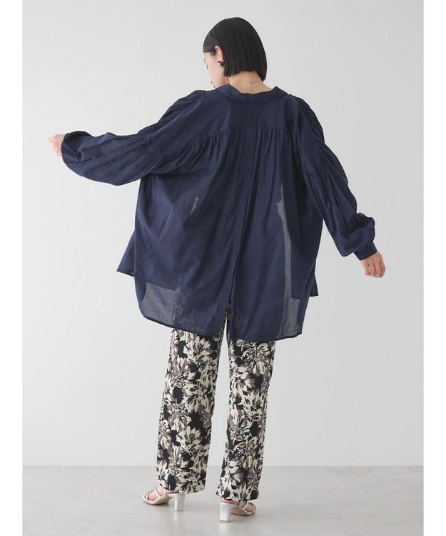 AMERICAN HOLIC カルゼギャザーシャツチュニック Navy