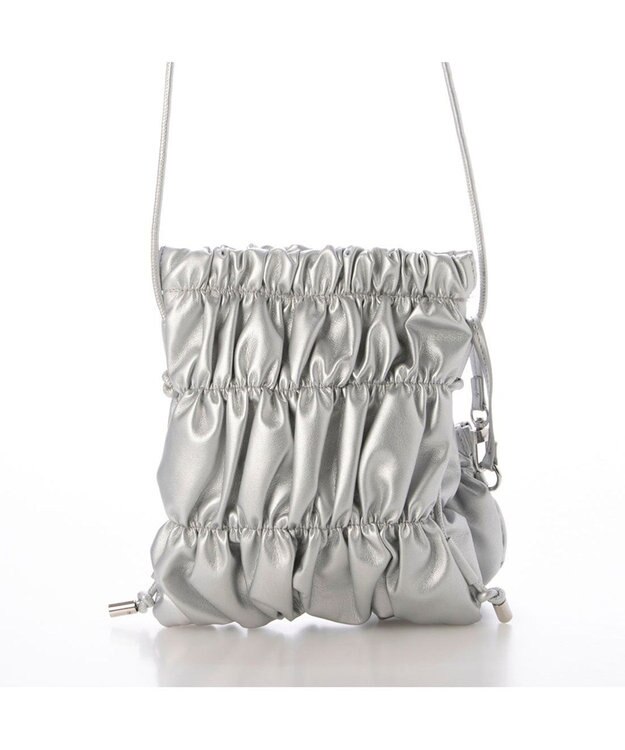 UNBILLION カシュカシュ cachecache / シャーリング口金ショルダー シルバー