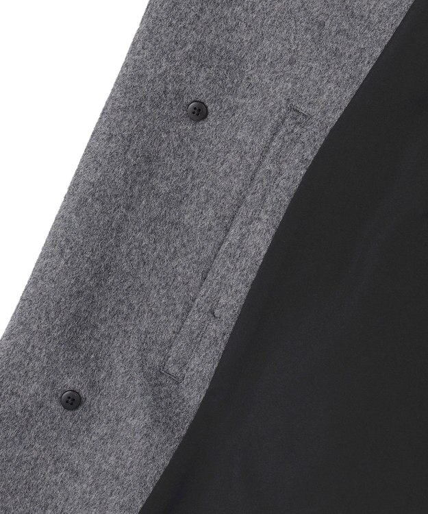 JOSEPH HOMME 【新素材】ライトウールシャギー　ステンカラーコート グレー系