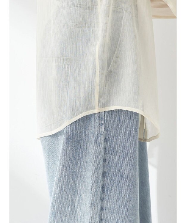 earth music&ecology シアーハイネックシャツ Yellow