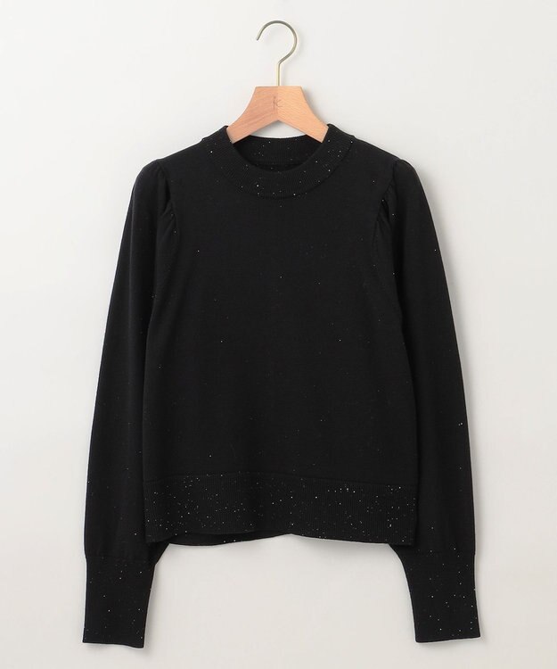 組曲 【WEB限定】ELENAスパンコールバックパール ニット ブラック系