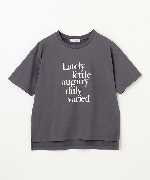 ANY L 半袖ロゴＴシャツ チャコール[ロゴプリント]