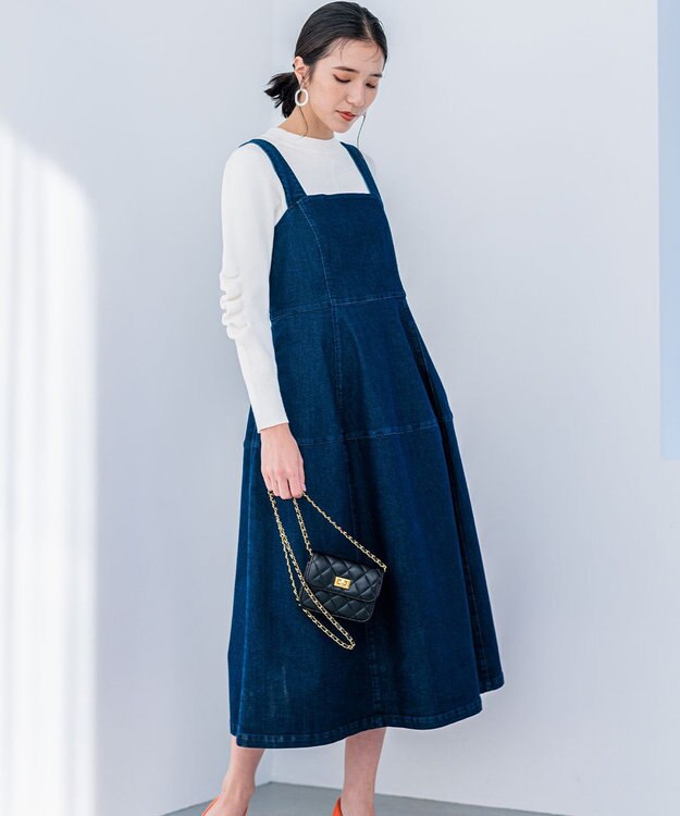 組曲 ライトデニム ジャンスカ ネイビー系