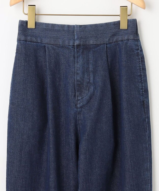 組曲 ライトデニム テーパードクロップドパンツ ネイビー系