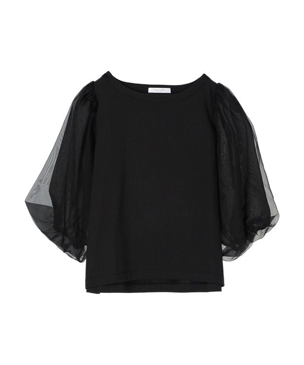 Green Parks オーガンジードッキングプルオーバー Black