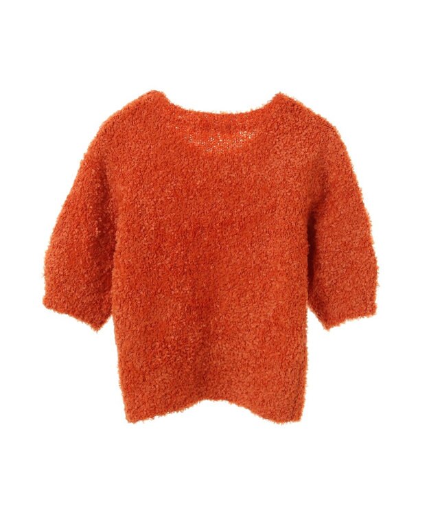 Green Parks テープヤーン半袖ニットプルオーバー Orange