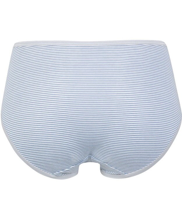 Wing ショーツ 綿混(身生地部) ここちよいフィット感 ムレにくい(身生地部) 【デイリーフィット 綿混ボーダー】 はきこみ丈ふつう EC2650 ウイング／ワコール グレイッシュブルー