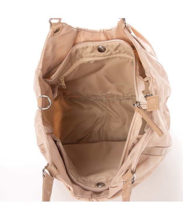 Y'SACCS ドット柄ジャガードエナメルアクセント2wayトート ライトピンク