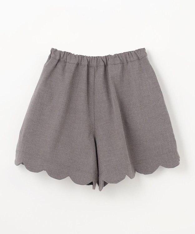 ANY KIDS ミニ丈 へリンボン キュロット チャコール