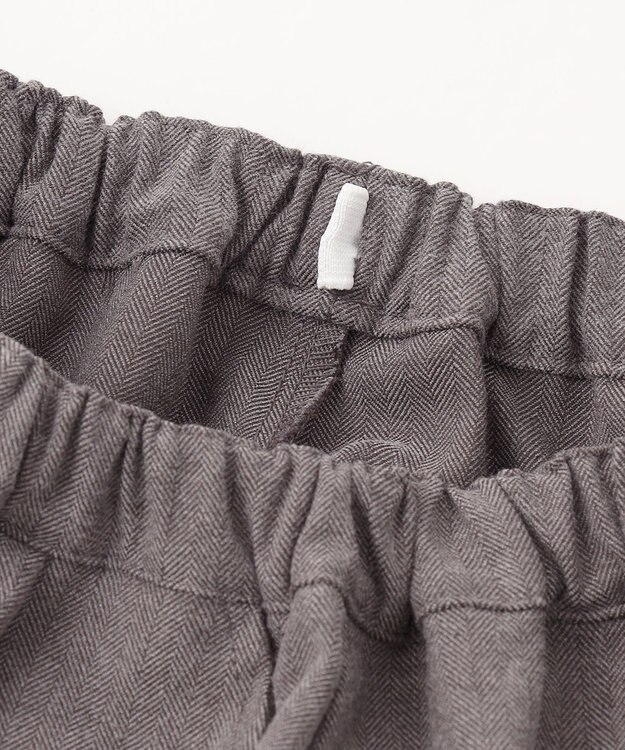 ANY KIDS ミニ丈 へリンボン キュロット チャコール