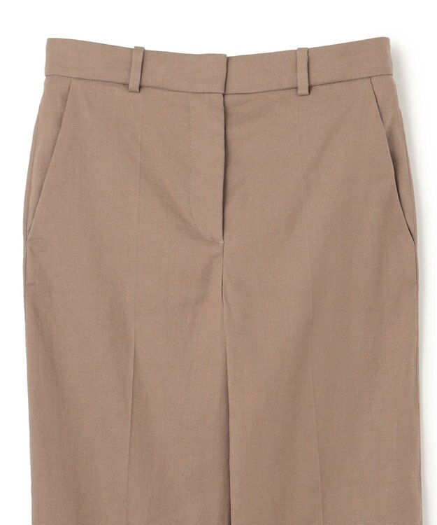 JOSEPH ストレッチリネンコットン　ストレートトラウザーズ Frozen Mocha