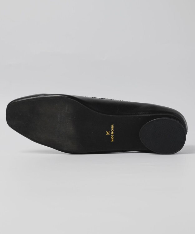 BONTRE 【PRECIEUX JOUET/プレシュウジュエ】デザインステッチVカットフラットパンプス ブラック