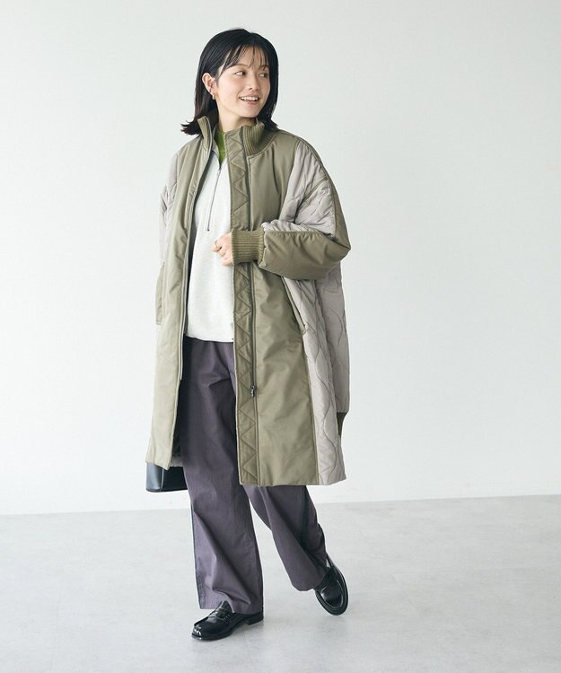CRAFT STANDARD BOUTIQUE 中綿ヨーク切替ミリタリーコート Khaki