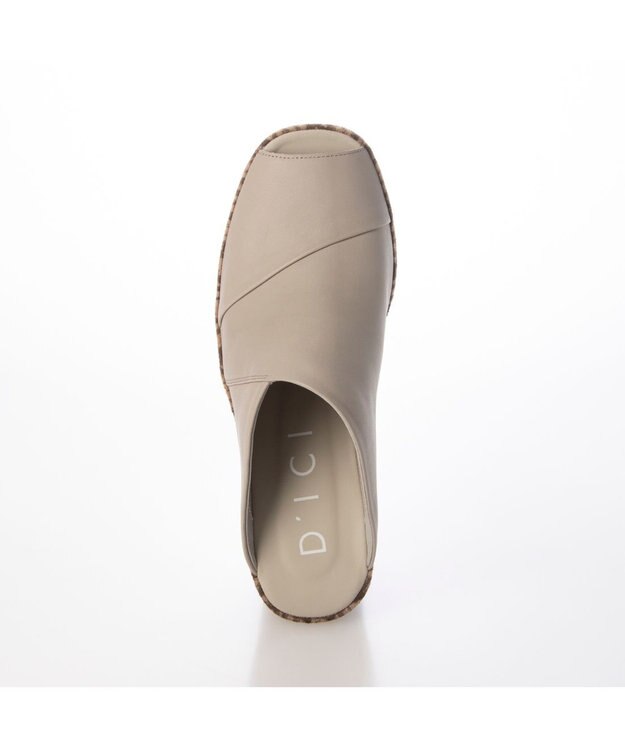 MODE ET JACOMO <D'ICI>パッチワーク厚底サンダル ライトグレーコンビ