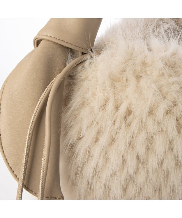 UNBILLION カシュカシュ cachecache / リボンハンドルエコファードロストトート アイボリー