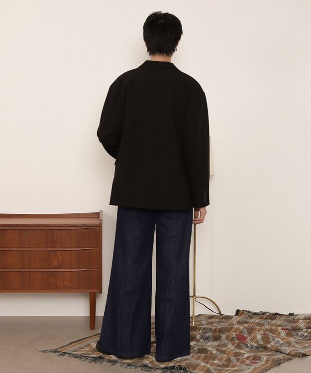 WEGO センタータックバギーフレアデニム デニムインディゴ